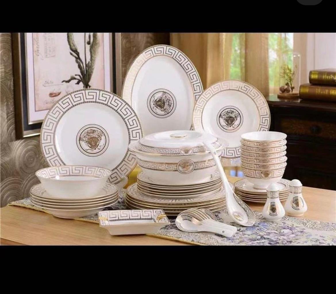  Versace Dinner set of 58 pieces for 6 people - Versace Dinner set | Aleppo Gift UAE